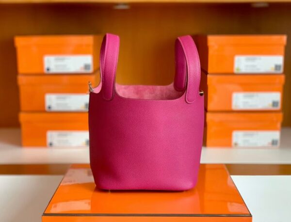 Hermes Picotin TC L3 Rose purple Gold Hardware 18cm Full Handmade