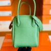 Hermes Lindy Togo 3i Avocado green Silver Hardware 26cm Full Handmade