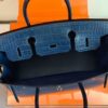 mmexport1687341760202-1024x795-1 Hermes Birkin Matte Alligator crocodile 7L Gem Blue Silver Hardware 30cm Full Handmade