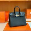 Hermes Birkin Touch Matte Alligator & Togo ck89 Noir Black Gold Hardware 25cm Full Handmade