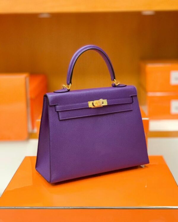 Hermes Kelly Epsom 9W Dreamy Purple Gold Hardware 25cm Full Handmade