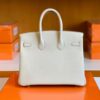 Hermes Birkin Togo Creamy White Gold Hardware 25cm Full Handmade