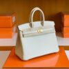 Hermes Birkin Togo Creamy White Gold Hardware 25cm Full Handmade