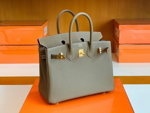 mmexport1688809892211-1024x772-1 Hermes Birkin Togo Etoupe Grey Gold Hardware 25cm Full Handmade