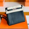 Hermes Kelly ado TC Leather Black Silver Hardware 22cm Full Handmade