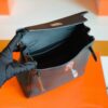 Hermes Kelly ado TC Leather Black Silver Hardware 22cm Full Handmade