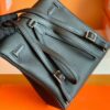 Hermes Kelly ado TC Leather Black Silver Hardware 22cm Full Handmade