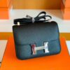 Hermes Constance Epsom Black Silver Hardware 24cm Full Handmade