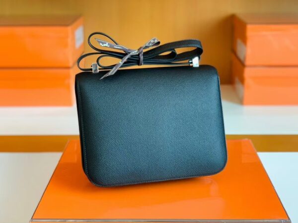 Hermes Constance Epsom Black Silver Hardware 24cm Full Handmade