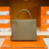 Hermes Kelly Togo Etoupe Grey Silver Hardware 25cm Full Handmade