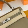 Hermes Kelly Togo Etoupe Grey Silver Hardware 25cm Full Handmade