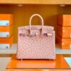 mmexport1690709699067-1024x768-1 Hermes Birkin Ostrich CK94 Pink Silver Hardware 25cm Full Handmade