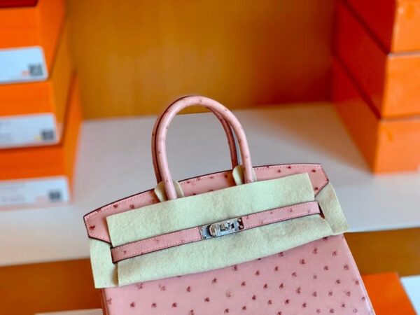mmexport1690709700503-1024x768-1 Hermes Birkin Ostrich CK94 Pink Silver Hardware 25cm Full Handmade