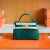mmexport1690709770481-1024x768-2 Hermes Mini Kelly sellier shiny alligator crocodile 6Q jade green Gold Hardware 19cm Full Handmade