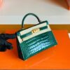 mmexport1690709773225-1024x776-1 Hermes Mini Kelly sellier shiny alligator crocodile 6Q jade green Gold Hardware 19cm Full Handmade