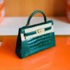 mmexport1690709775809-1024x768-1 Hermes Mini Kelly sellier shiny alligator crocodile 6Q jade green Gold Hardware 19cm Full Handmade
