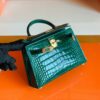 mmexport1690709778601-1024x768-1 Hermes Mini Kelly sellier shiny alligator crocodile 6Q jade green Gold Hardware 19cm Full Handmade