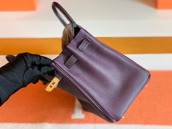 mmexport1690710241968-1024x768-1 Hermes Birkin Touch Togo & Matte crocodile Grape purple Gold Hardware 25cm Full Handmade