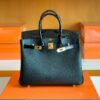 Hermes Birkin Touch Chevre & Matte Alligator crocodile Ck89 Black Gold Hardware 25cm Full Handmade