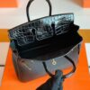 Hermes Birkin Touch Chevre & Matte Alligator crocodile Ck89 Black Gold Hardware 25cm Full Handmade