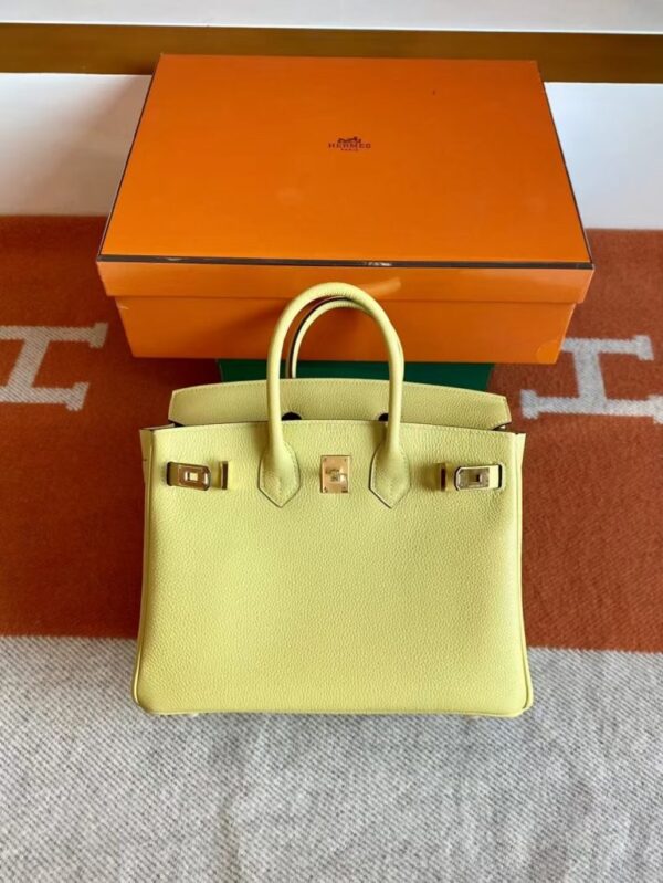 mmexport1691741462049-769x1024-1 Hermès Birkin Togo 1z Light Yellow Gold Hardware 25cm Full Handmade