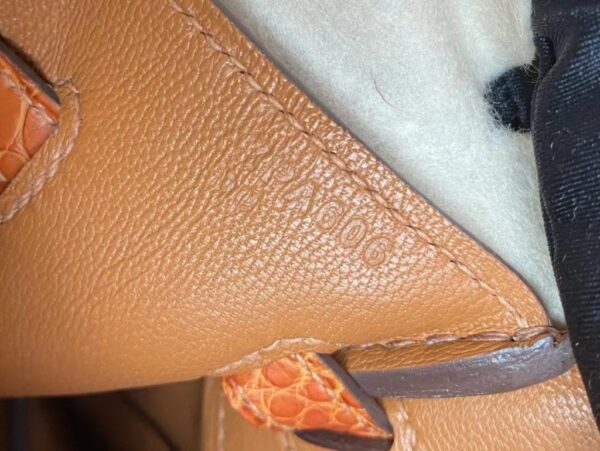 mmexport1691741530565-1024x769-1 Hermès Birkin Touch togo & Matte crocodile CK37 Golden Brown Gold Hardware 25cm Full Handmade