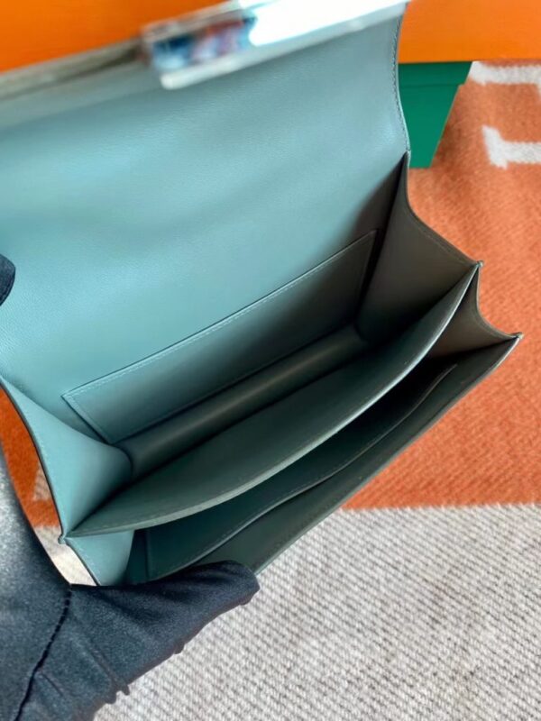 Hermès mini Consatnce Epsom ck63 Almond green Silver Hardware 18cm Full Handmade