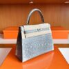 Hermès Kelly Lizard Natural colour Silver Hardware 25cm Full Handmade
