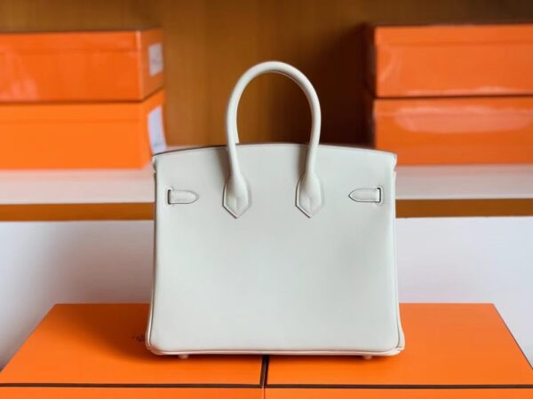 Hermès Birkin Swift Pearl grey Gold Hardware 25cm Full Handmade