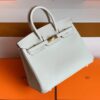 Hermès Birkin Swift Pearl grey Gold Hardware 25cm Full Handmade