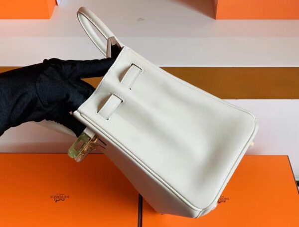 Hermès Birkin Swift Pearl grey Gold Hardware 25cm Full Handmade