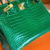 Hermès Birkin Shiny Porosus 6Q jade green Gold Hardware 30cm Full Handmade