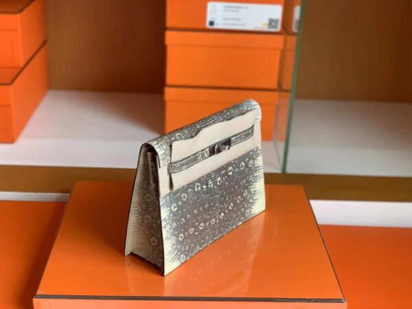 Hermès Kelly danse Lizard Natural color Silver Hardware 22cm Full Handmade