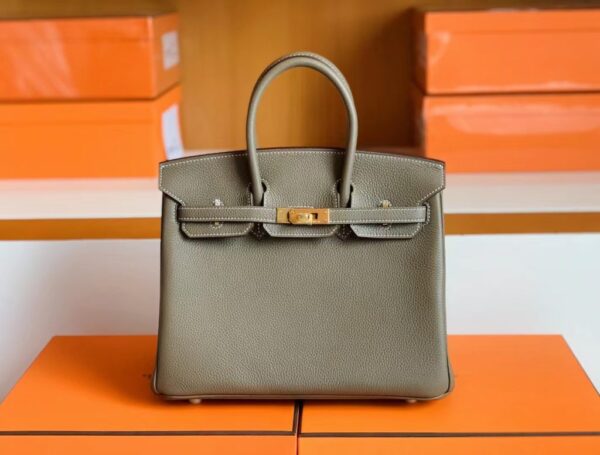 mmexport1693382289767-1024x777-2 Hermès Brikin Togo ck18 Etoupe Grey Gold Hardware 25cm Full Handmade