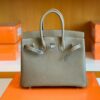 Hermès Birkin Togo Etoupe Grey Silver Hardware 25cm Full Handmade