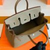 Hermès Birkin Togo Etoupe Grey Silver Hardware 25cm Full Handmade