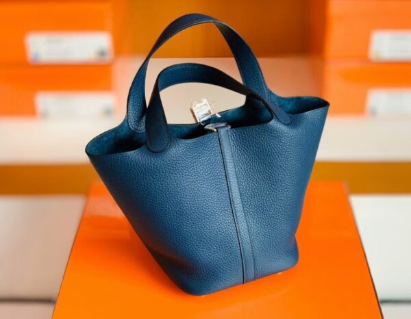 mmexport1697470010665-1024x795-2 Hermès Picotin TC Gem Blue Gold Hardware 18cm Full Handmade