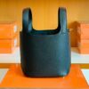 Hermès Picotin TC Black Silver Hardware 18cm Full Handmade