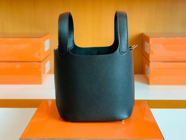 Hermès Picotin TC Black Silver Hardware 18cm Full Handmade