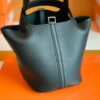 Hermès Picotin TC Black Silver Hardware 18cm Full Handmade
