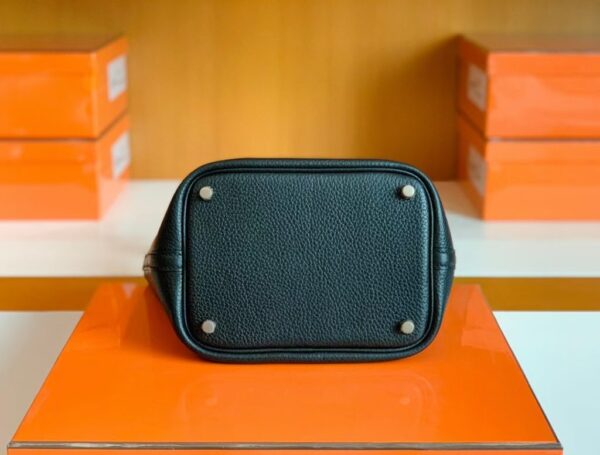 Hermès Picotin TC Black Silver Hardware 18cm Full Handmade