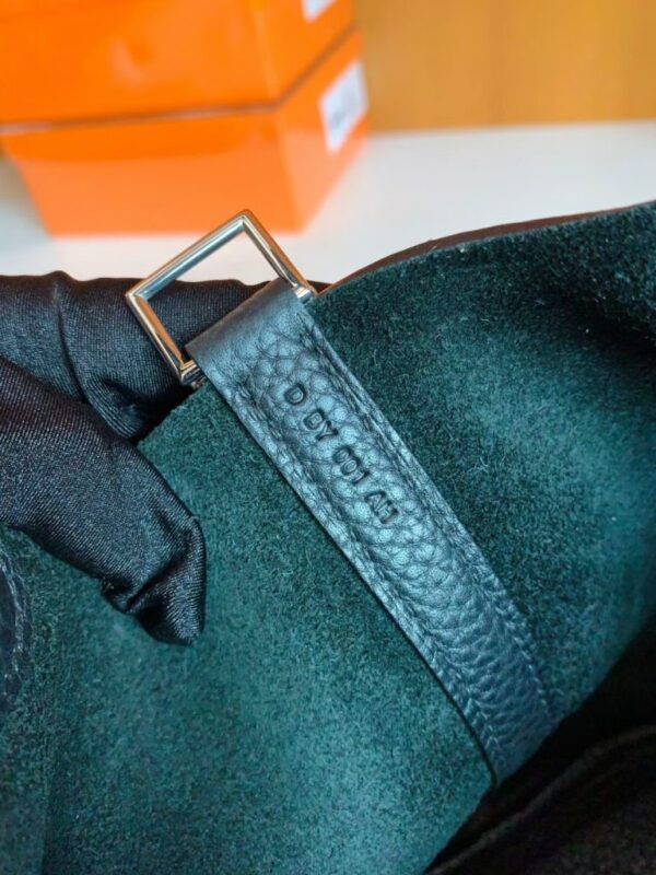 Hermès Picotin TC Black Silver Hardware 18cm Full Handmade