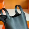 Hermès Picotin TC Black Silver Hardware 18cm Full Handmade