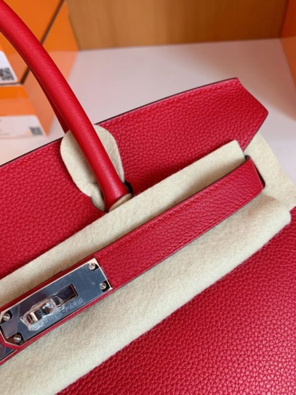 mmexport1699008742224-768x1024-1 Hermès Birkin Togo S3 Bright Red Silver Hardware 30cm Full Handmade