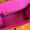 Hermès Birkin Barenia CK37 Golden Brown & L3 Rose Purple Gold Hardware 30cm Full Handmade