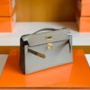 mmexport1699694722751-1024x791-1 Hermès Mini kelly Pochette Epsom Light Grey Gold Hardware 22cm Full Handmade