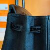 Hermès Birkin Touch Shiny Alligator & Chevre CK89 Black Noir Rose Gold Hardware 25cm Full Handmade