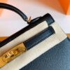 mmexport1699695237818-768x1024-1 Hermès Mini Kelly Epsom CK89 Black Gold Hardware 19cm Full Handmade