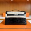 mmexport1705116718447-1024x773-1 Hermès Kelly potteche Shiny crocodile Black Silver Hardware 22cm Full Handmade