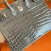 Hermès Birkin Matte Porosus crocodile turtledove grey Silver Hardware 25cm Full Handmade